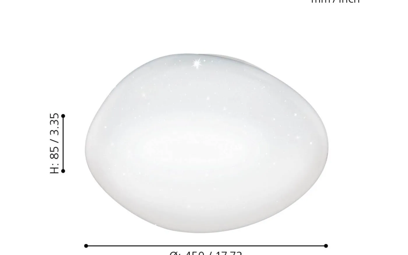 Sileras Plafond 45cm LED 2700-6500K 22,5W med Fjärrkontroll Vit