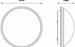 Siracusa Plafond 29cm Krom IP44