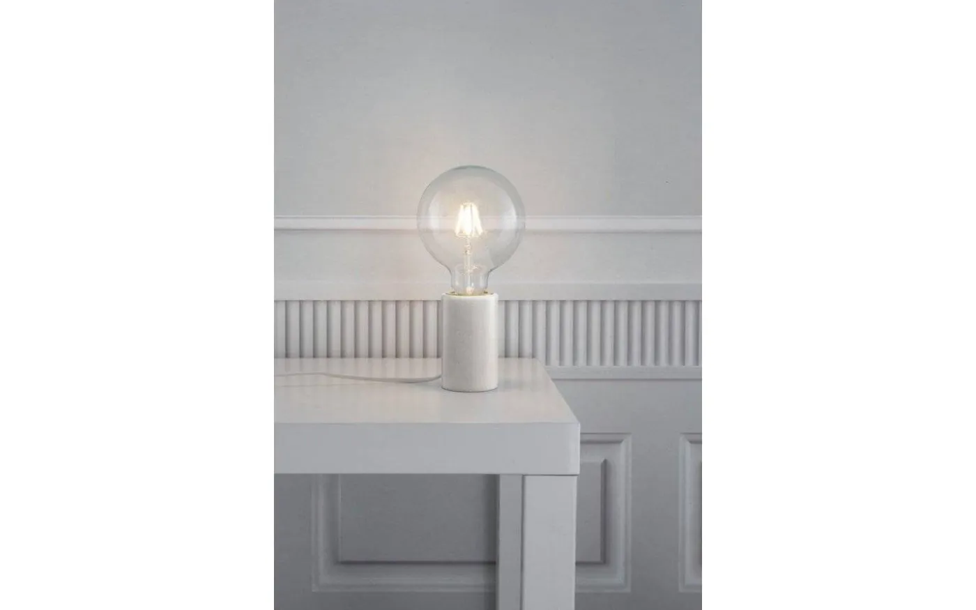 Siv Bordslampa 10cm Vit Marmor