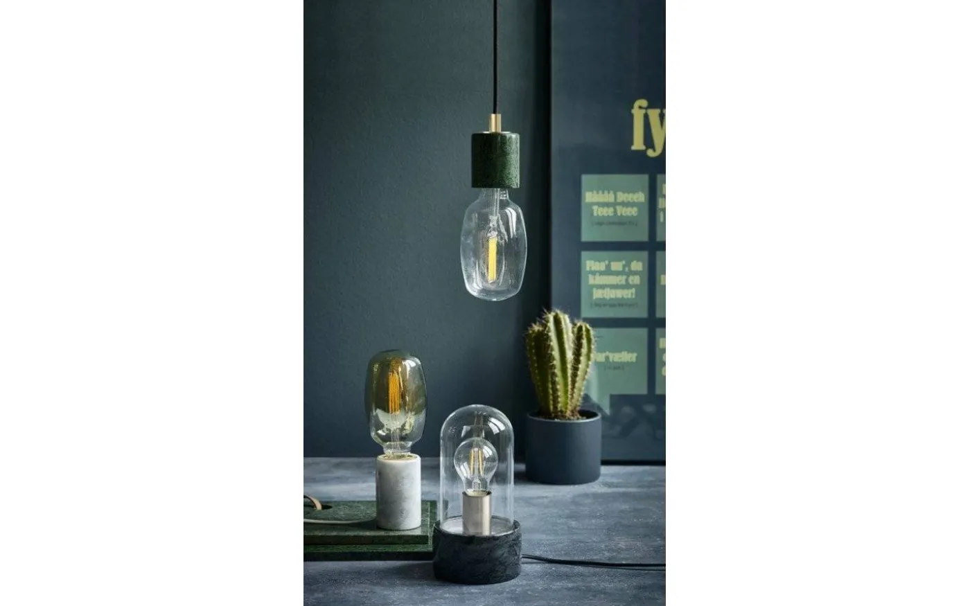 Siv Bordslampa 10cm Vit Marmor