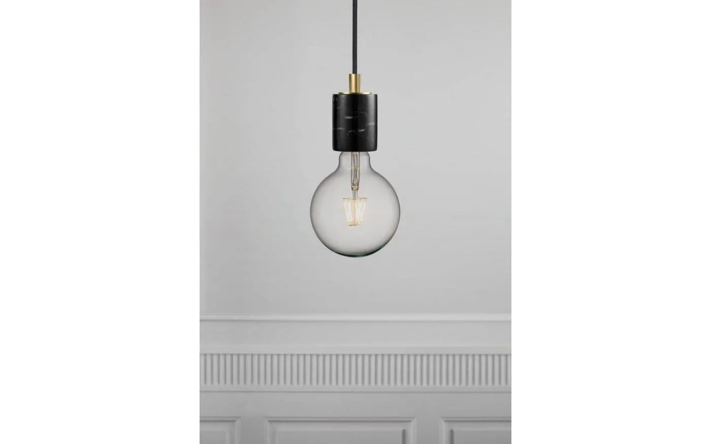 Siv Pendel E27 Svart Marmor