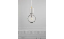 Siv Pendel E27 Vit Marmor