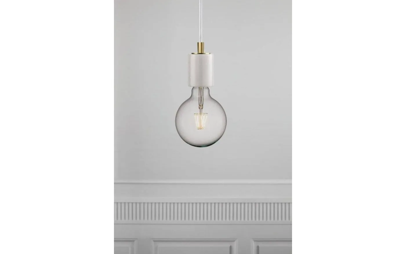 Siv Pendel E27 Vit Marmor