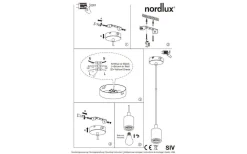 Siv Pendel E27 Vit Marmor