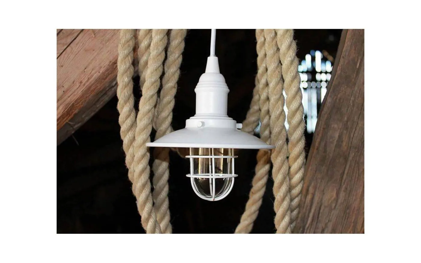 Skeppar Fönsterlampa 15cm Mattvit