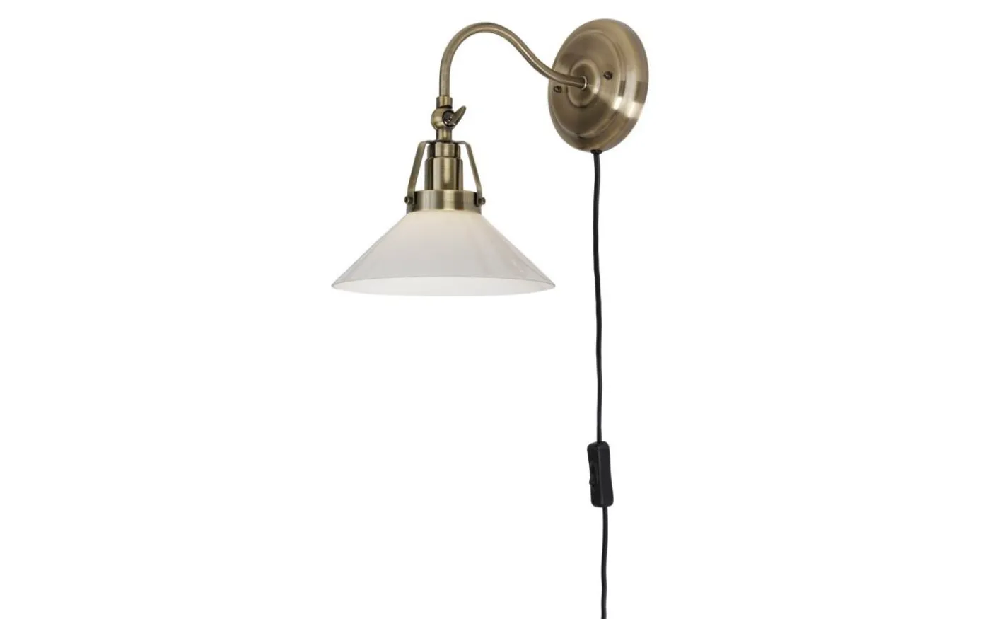 Skomakare Vägglampa Antik/Opal