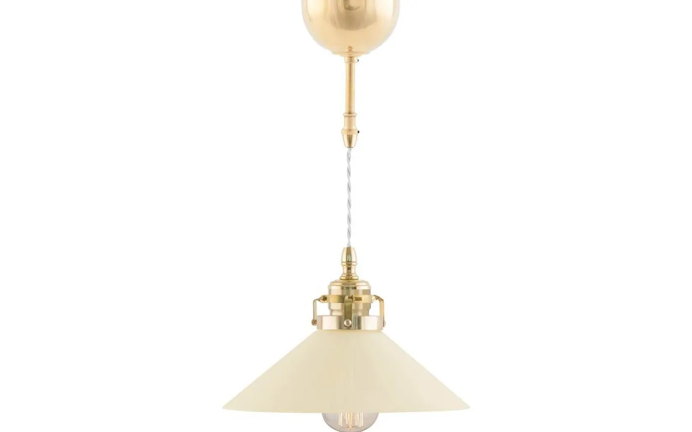 Skomakarskärm 60/250 - Benvitt överfångsglas