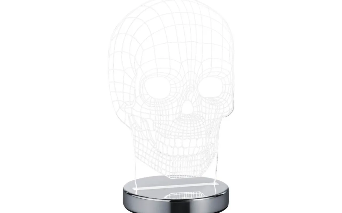 Skull Bordslampa LED i krom