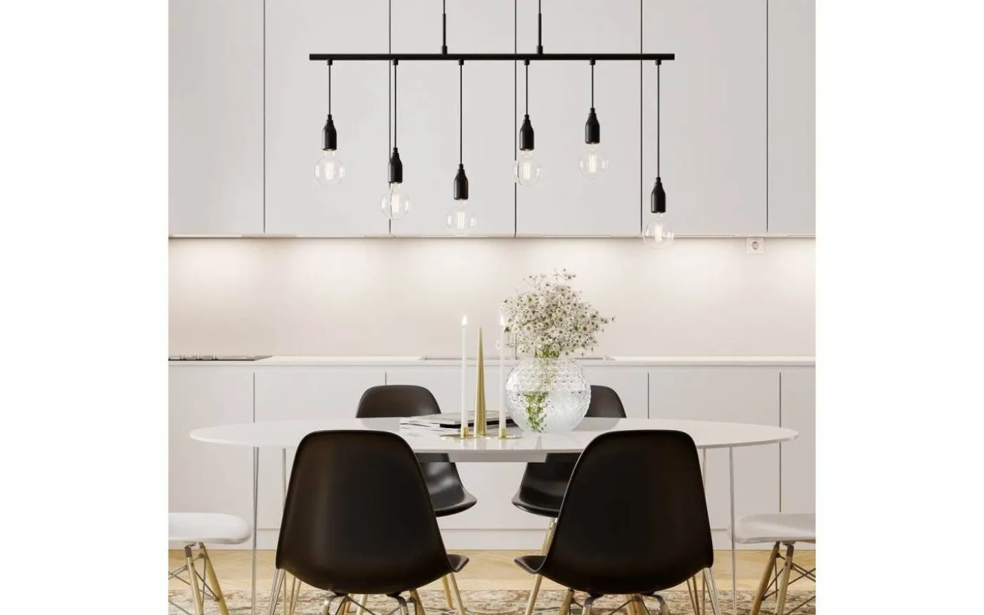 Skyline Taklampa 110cm Svart