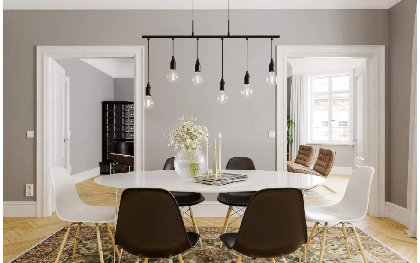 Skyline Taklampa 110cm Svart