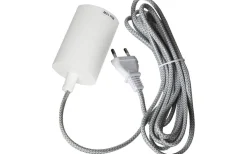 Sladdställ E27 Slim 3,5m Vit/Grå