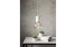 Sladdställ E27 Slim 3,5m Vit/Grå