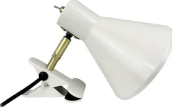 Sleep Klämlampa Blank Pärlvit/Antikmässing