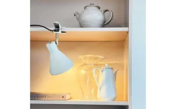 Sleep Klämlampa Blank Pärlvit/Antikmässing