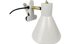 Sleep Klämlampa Blank Pärlvit/Antikmässing