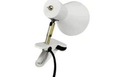 Sleep Klämlampa Blank Pärlvit/Antikmässing