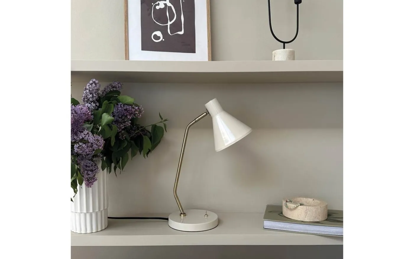 Sleep Skrivbordslampa 43cm Vit/Mässing