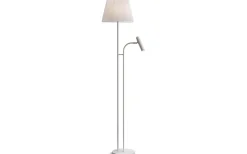 Slender Golvlampa 150cm exkl. skärm Vitstruktur/Mässing