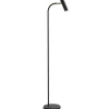Slender Golvlampa 128cm Svartstruktur/Mässing