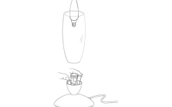 Slim Bordslampa 22cm Nickel