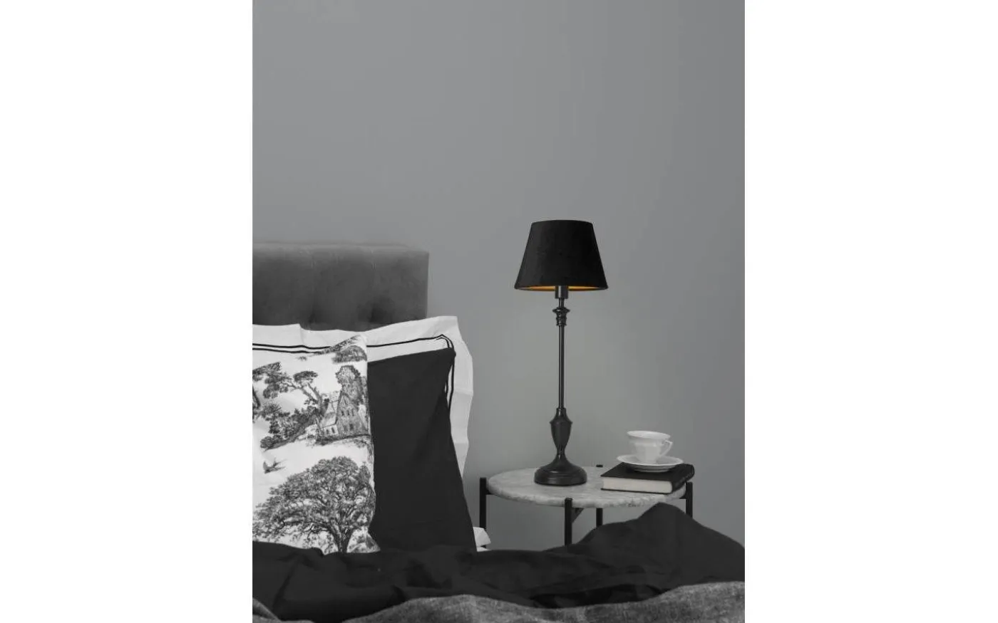 Slim Lampfot 48cm Svart