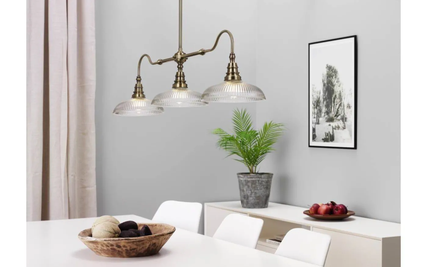 Snooker Taklampa 107cm Antik/Glas