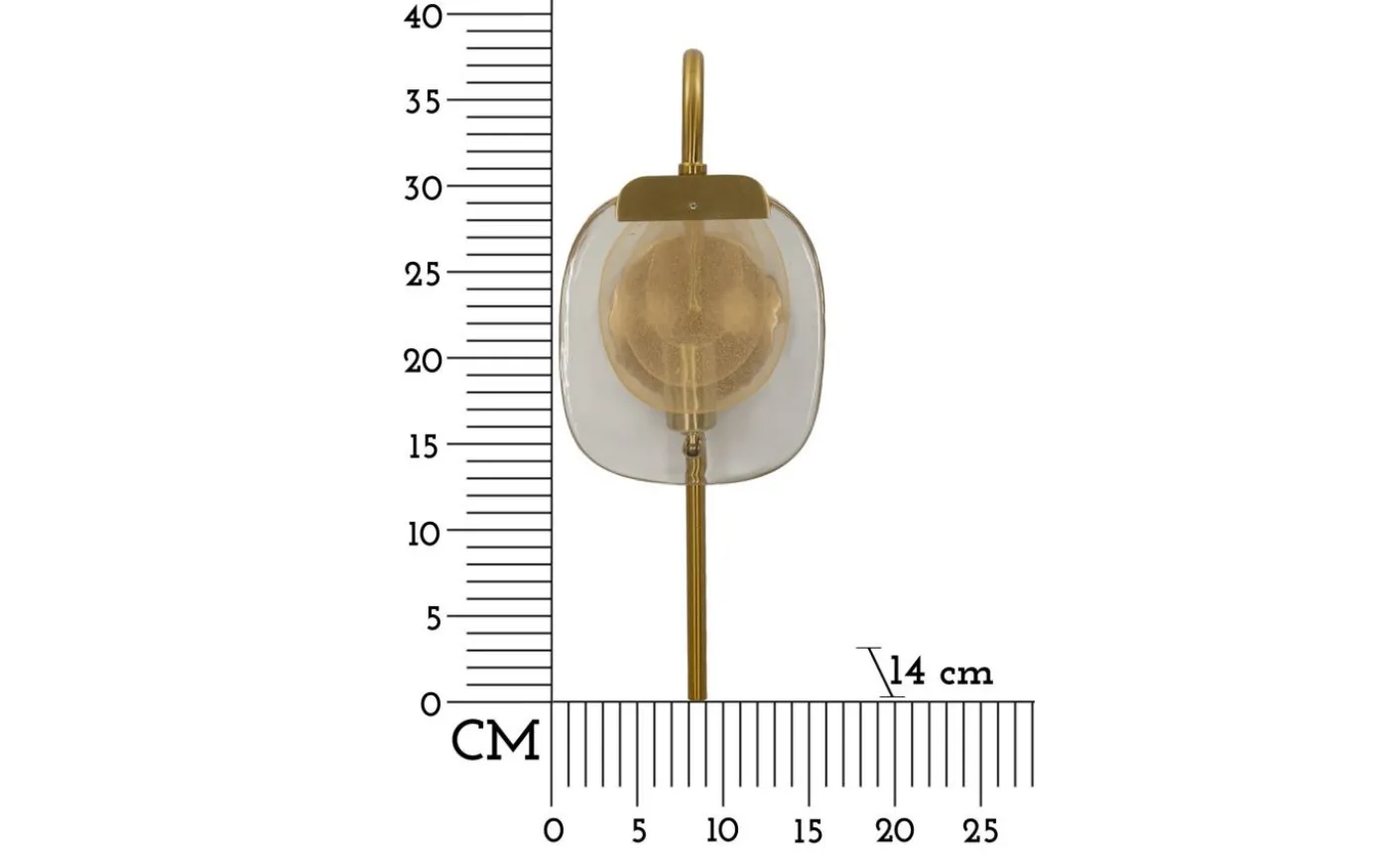 Softy Vägglampa 38cm Guld