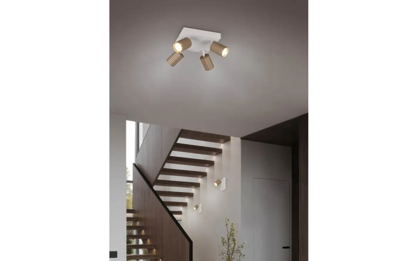 Soka Spotlight 4-delat GU10 kaffe/varmgrå