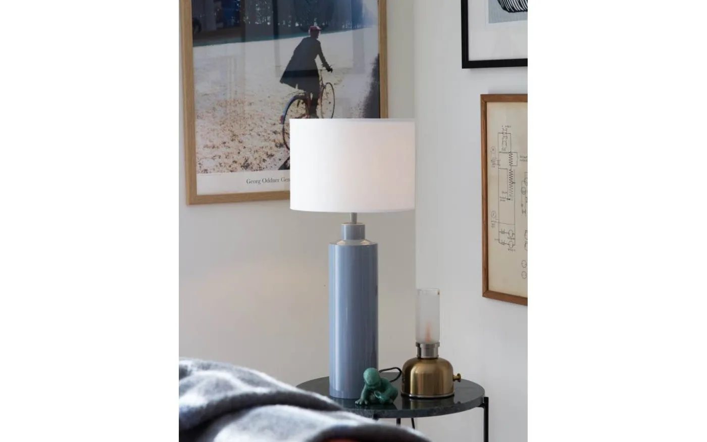 Solo Bordslampa 65cm Blank Denim/Vit