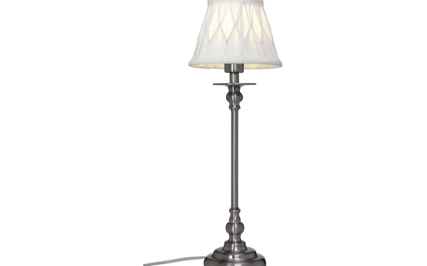 Sophie Lampfot 39cm Borstad Krom