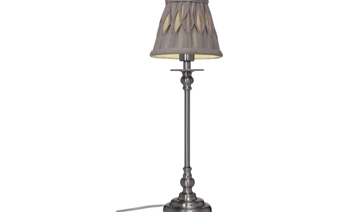 Sophie Lampfot 39cm Borstad Krom