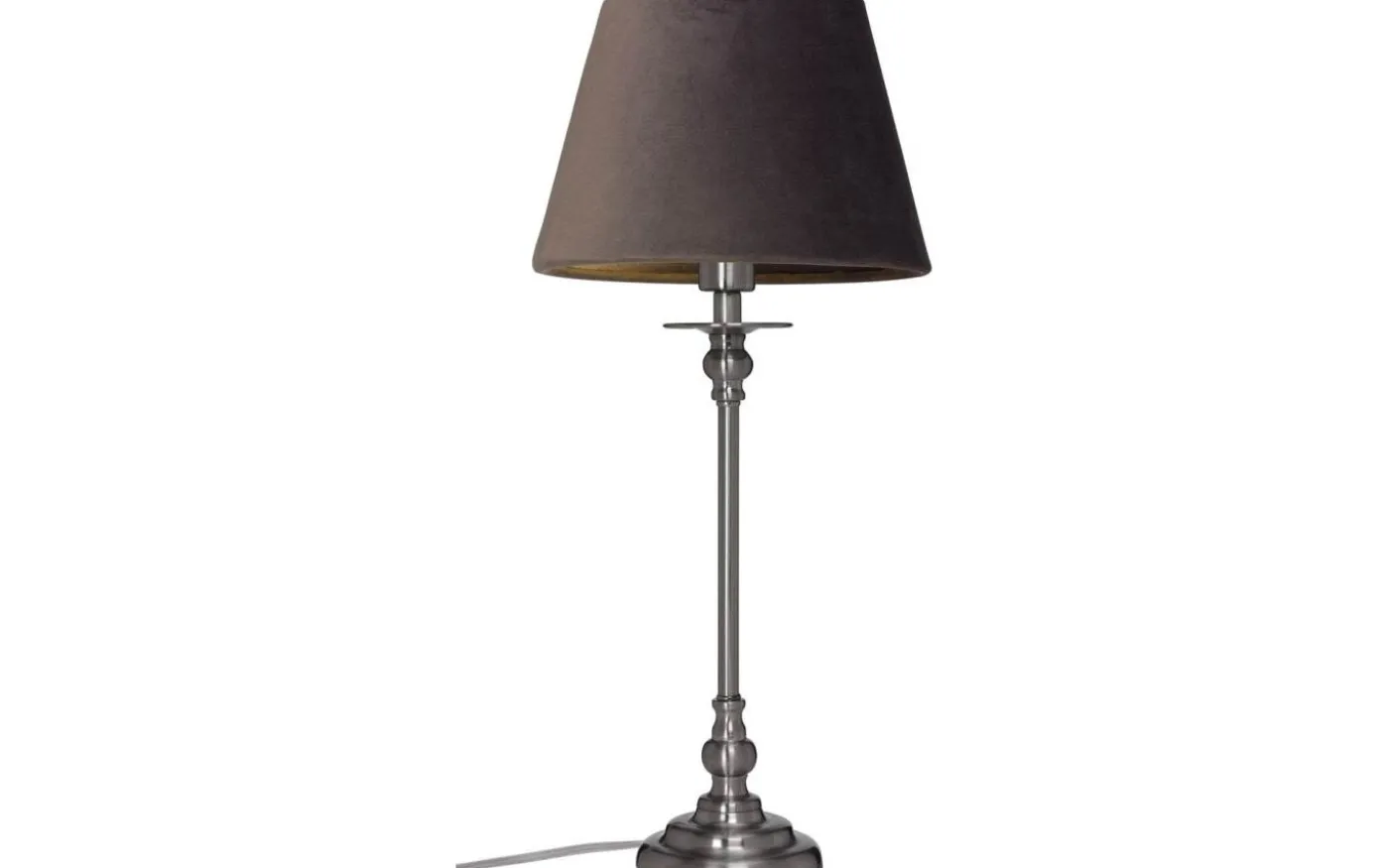 Sophie Lampfot 39cm Borstad Krom