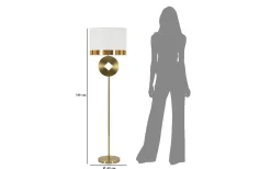 Spazio Golvlampa Mynt 151cm Vit/Guld