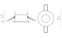 Splash R Infälld Spotlight Krom GU10 IP65