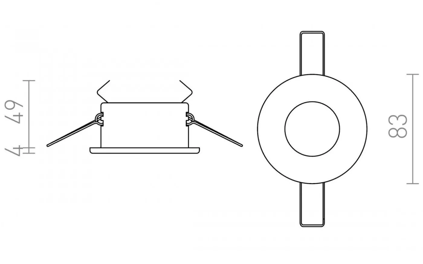 Splash R Infälld Spotlight Krom GU10 IP65