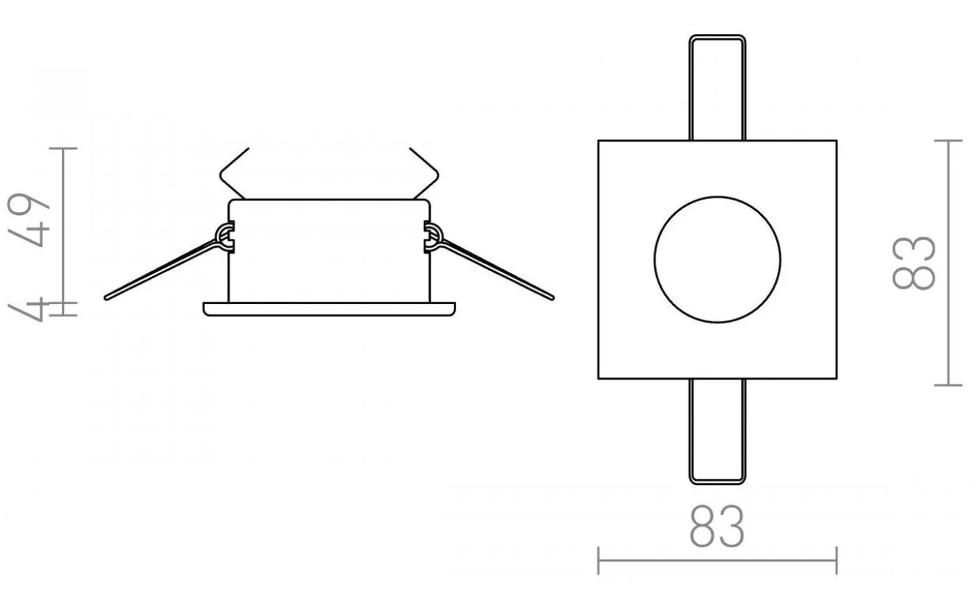 Splash SQ Infälld Spotlight Krom GU10 IP65