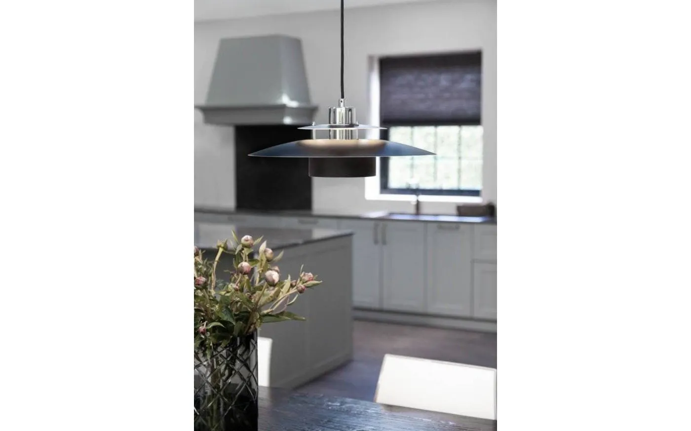 Sörup Taklampa Ø40 Svart/Krom