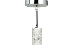 Starlight Uppladdningsbar Bordslampa 25cm LED 3000K 2W Krom/Grå Marmor