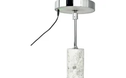 Starlight Uppladdningsbar Bordslampa 25cm LED 3000K 2W Krom/Grå Marmor