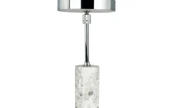 Starlight Uppladdningsbar Bordslampa 25cm LED 3000K 2W Krom/Grå Marmor