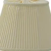 Stilskärm Satin Oval Lampskärm 20cm Plisserad Beige