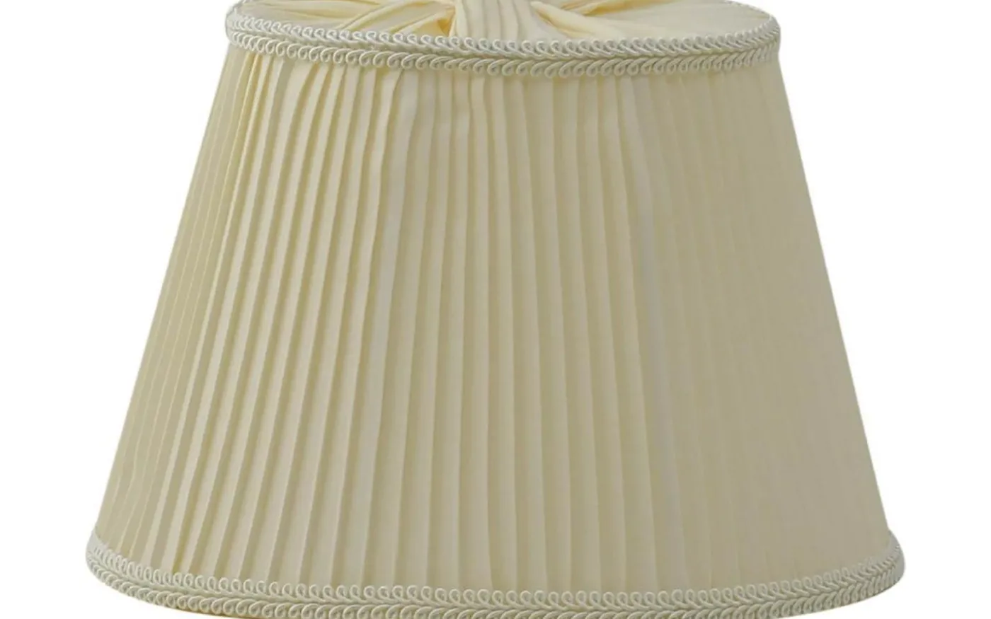 Stilskärm Satin Oval Lampskärm 20cm Plisserad Beige