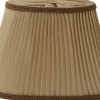 Stilskärm Satin Oval Lampskärm 20cm Plisserad Guld