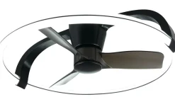 Stockholm Takfläkt 74cm LED mattsvart