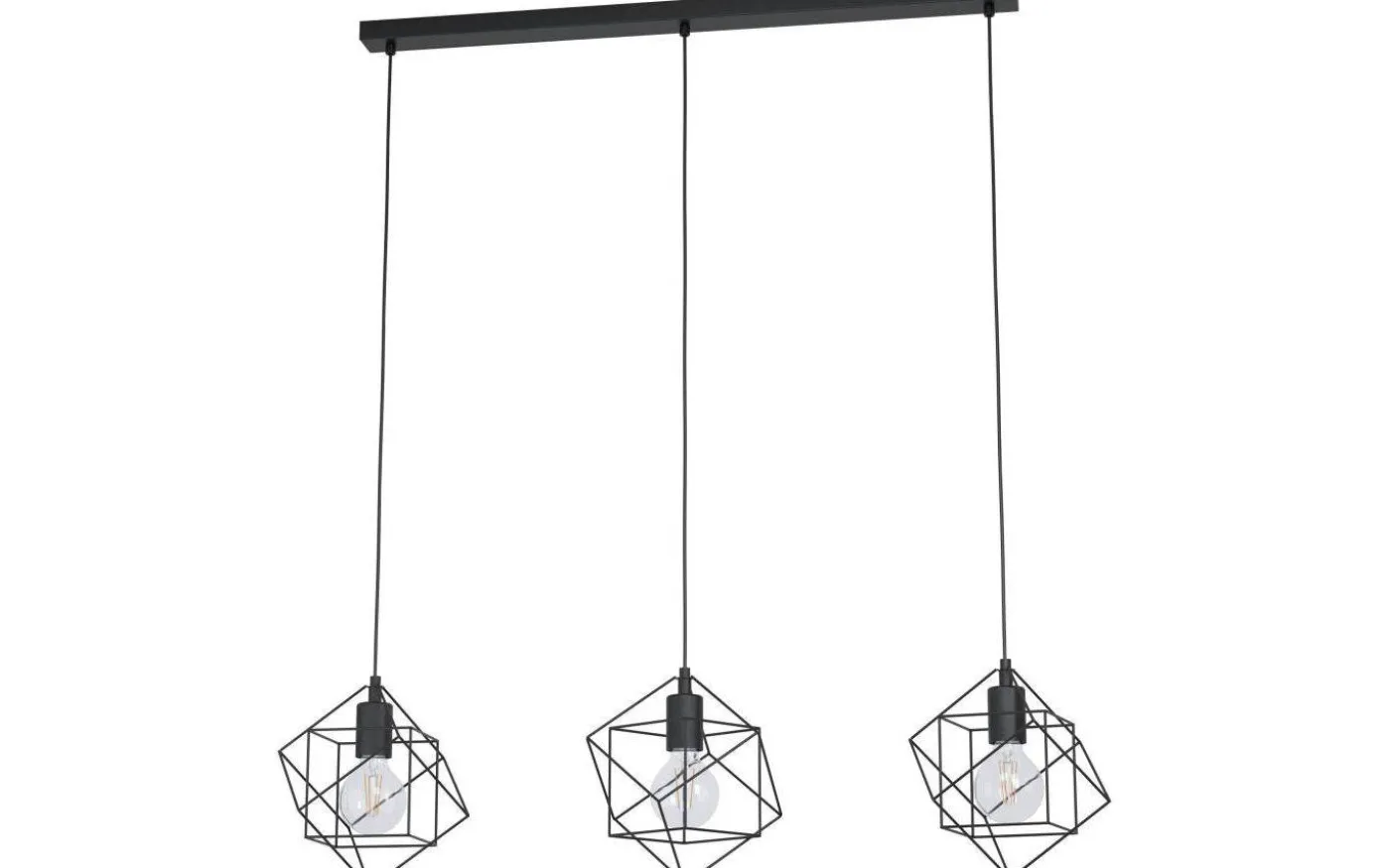 Straiton Taklampa 91cm 3L Svart