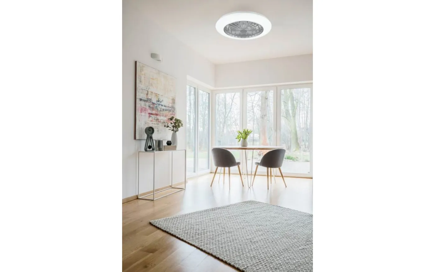 Stralsund Takfläkt 49cm LED RGBW grå stjärnljus