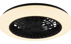 Stralsund Takfläkt 49cm LED mattsvart stjärnljus