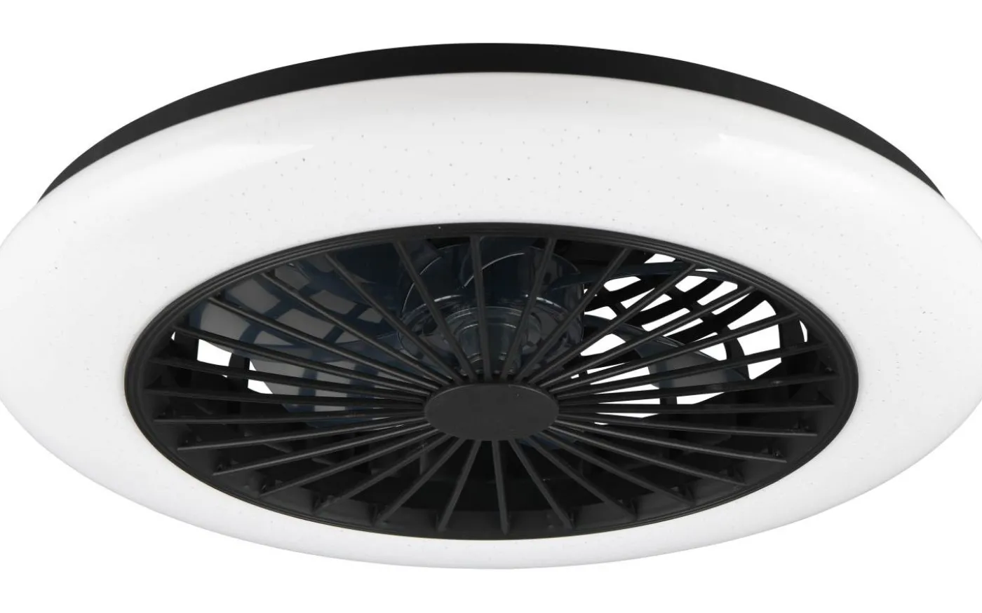 Stralsund Takfläkt 49cm LED mattsvart stjärnljus