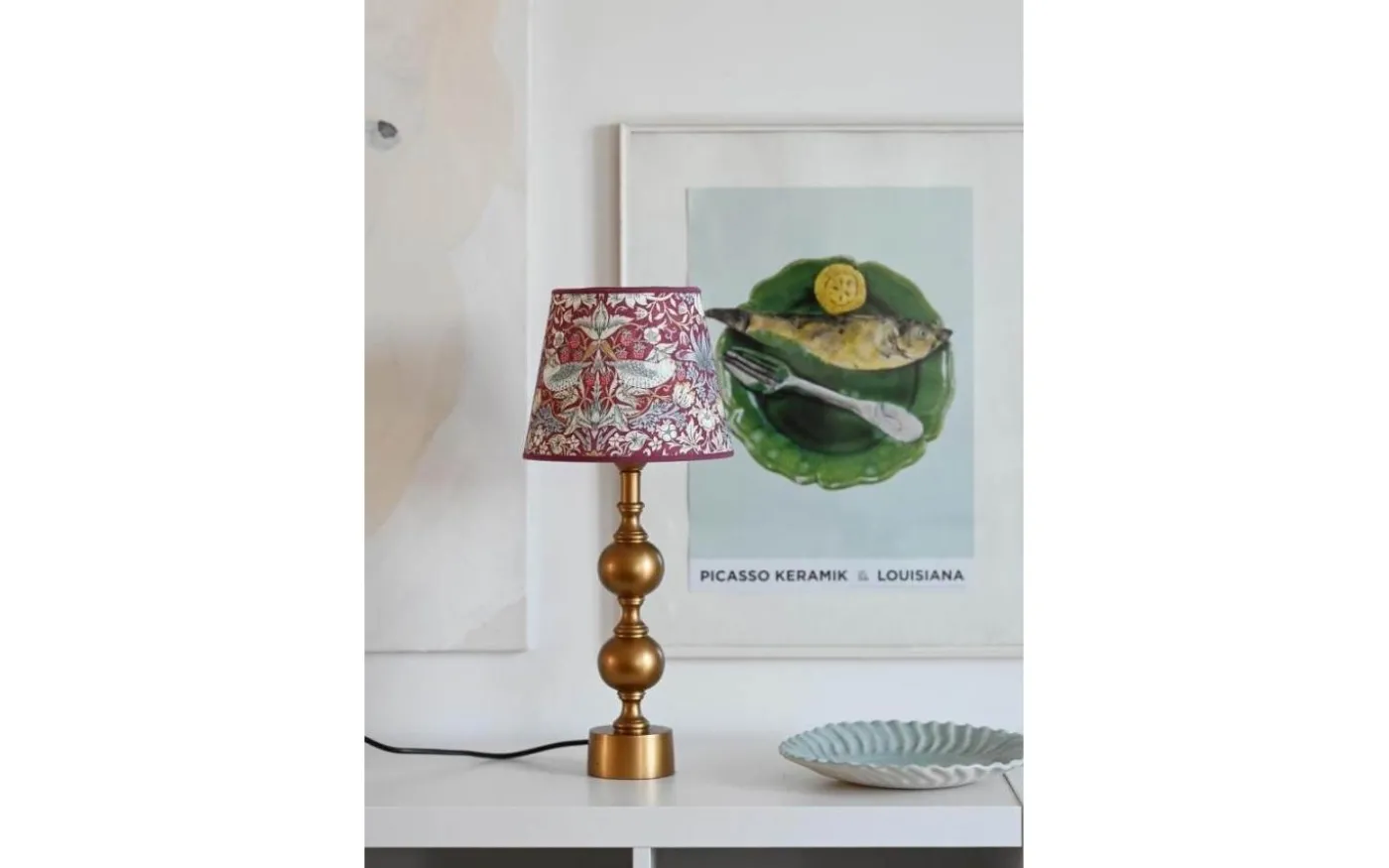 Strawberry Thief Lampskärm Ø17cm Plum William Morris