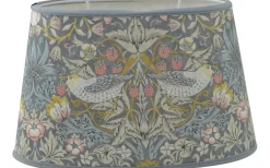 Strawberry Thief Oval Lampskärm 20cm Slate William Morris